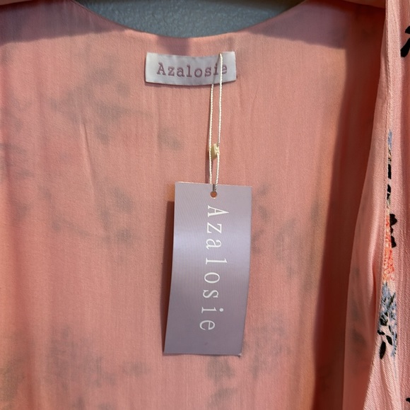 Azalosia women’s pink floral maxi dress size medium - Picture 10 of 12